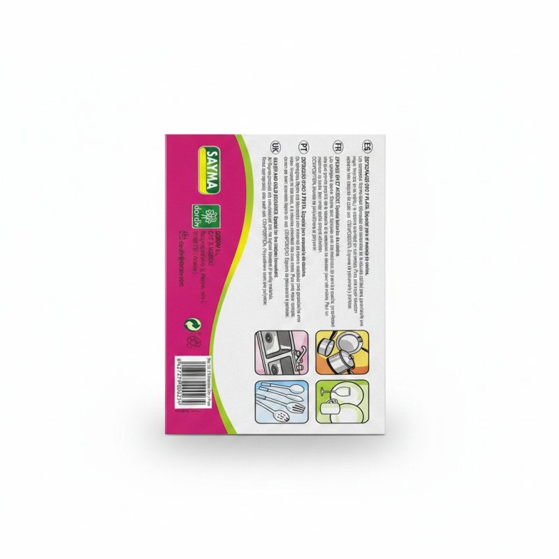 Éponge Abrasive Or/Argent SAYMA (Lot de 2)