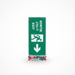 Plaque de signalisation Sortie multilingue flèche vers le bas