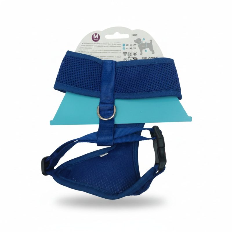 Harnais en maille Zen Pet bleu pour chien Taille M (4148 cm)