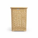 Panier à Linge Taj en Plastique Ajouré Beige