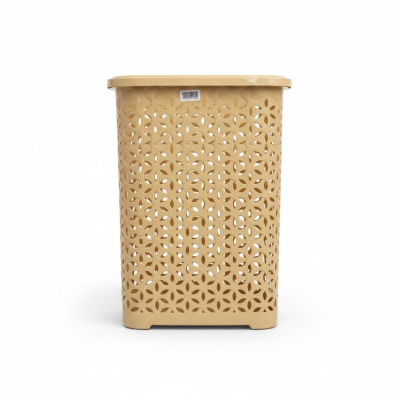 Panier à Linge Taj en Plastique Ajouré Beige