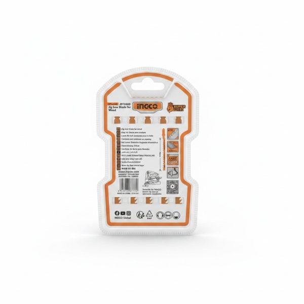 Lames de scie sauteuse bois JBT244D INGCO (5 pièces)