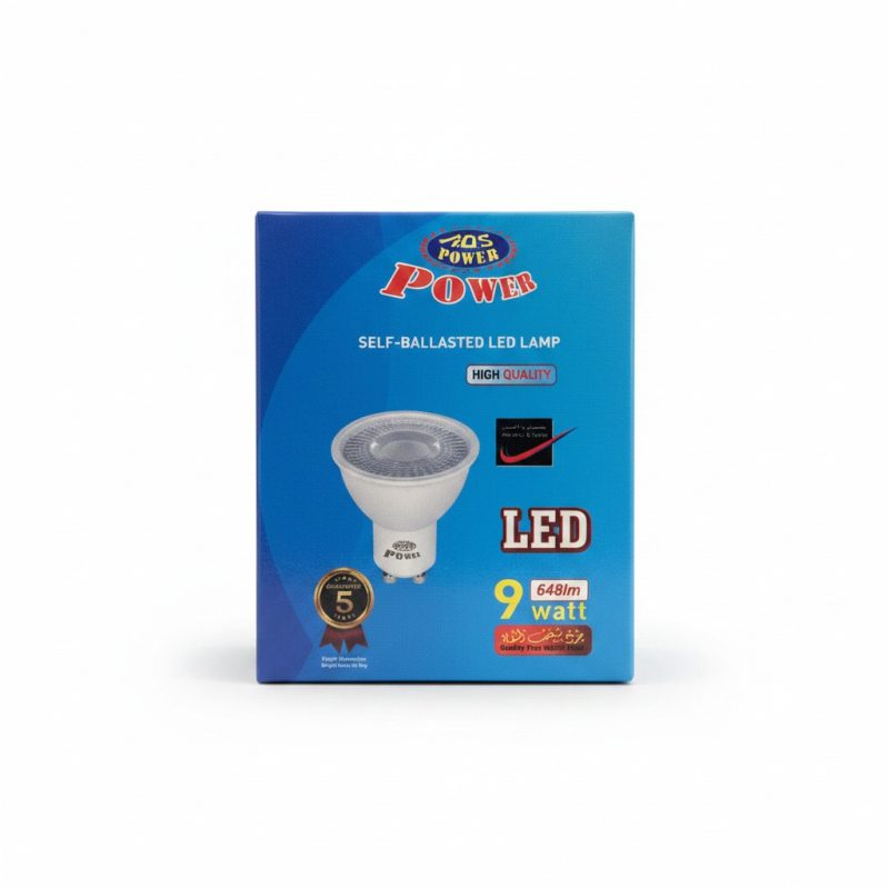Lampe LED GU10 9W 3000K (648lm) AOS POWER Garantie 5 ans