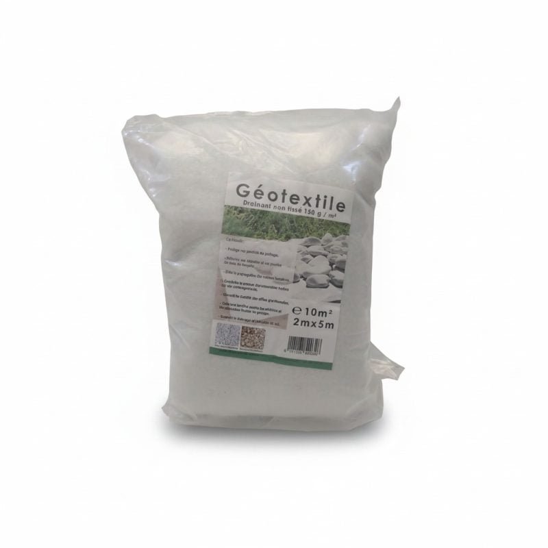 Feutre Géotextile 150g/m² 10m² (2x5m) pour Jardin et Allée