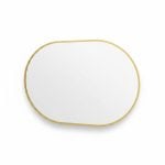 Miroir Oval Mural Doré 50x70 cm pour Salle de Bain