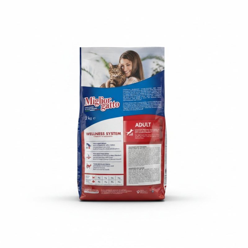 8471601 Croquettes Chat Adulte Bœuf 2kg Miglior Gatto