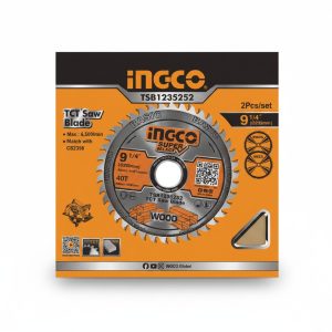Lame de scie TCT 235mm 40T INGCO pour bois (Lot de 2)
