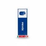Plaque de signalisation adhésive PRIVÉE bleu et blanc