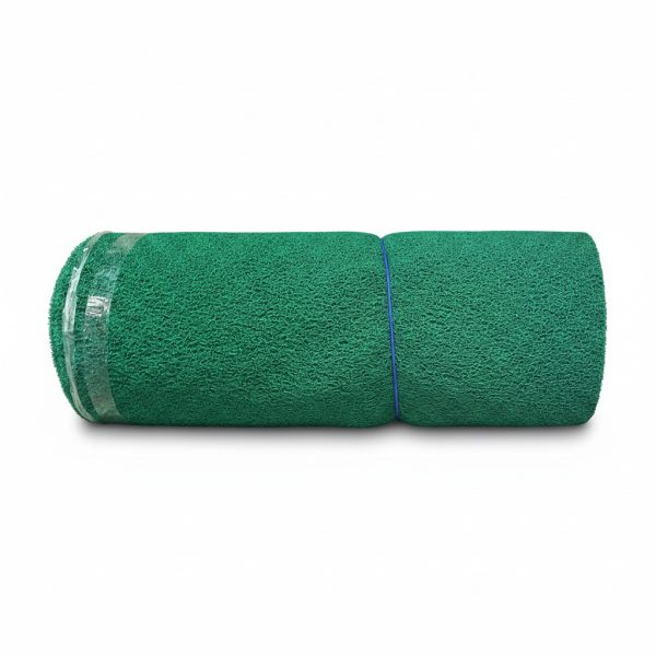 Paillasson vinyle bouclé vert grattant et drainant en rouleau