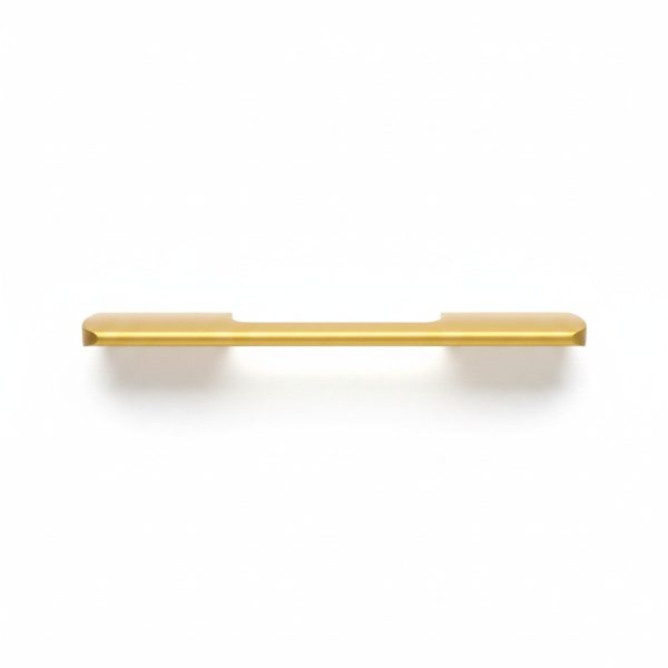 Poignée de meuble dorée brossée design Tramway 160 mm