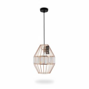 Suspension Crystal Pragas Cuivré D20 cm E14