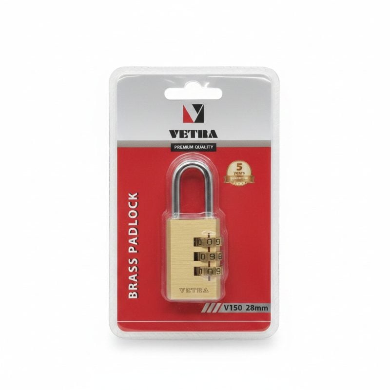 8471021 Cadenas à combinaison 28mm en laiton VETRA V150