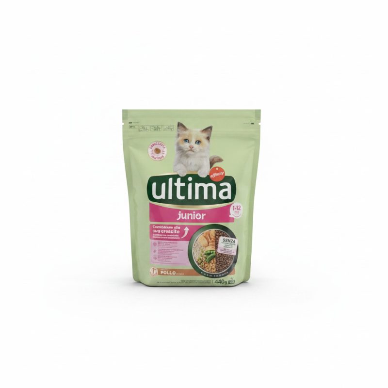 9801951 Croquettes pour chaton Junior au poulet 440g Ultima