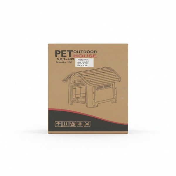 Niche pour chien en PVC avec porte 75x59x66 cm