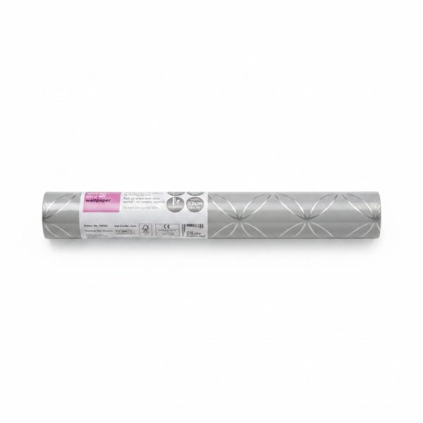 Papier Peint Intissé Geo Circles Gris 10m x 52cm