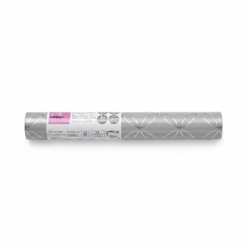 Papier Peint Intissé Geo Circles Gris 10m x 52cm