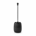 Brosse Toilette en Céramique Noire et Inox