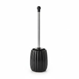 Brosse Toilette en Céramique Noire et Inox