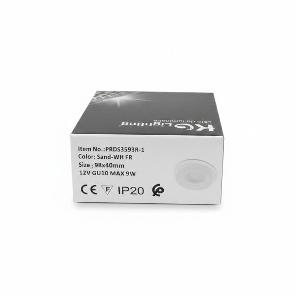 Spot Rond Apparent 12V GU10 Blanc-Sable KG Lighting