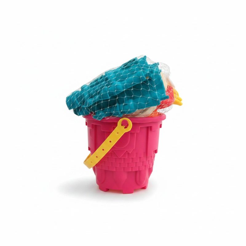 Set de jouets de plage avec seau château et accessoires PVC