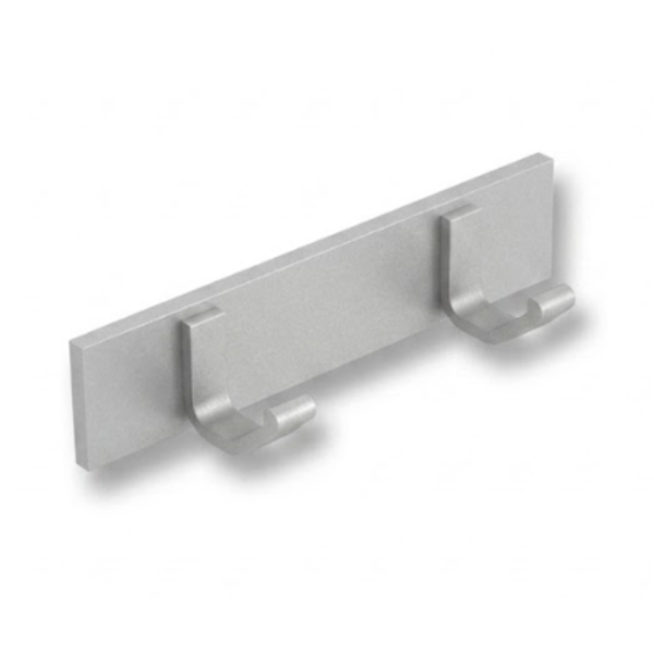 Porte-Manteau 2 Supports Aluminium Mate