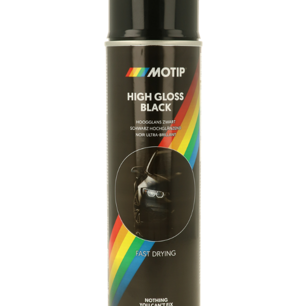 Peinture aérosol noir brillant 500 ml MOTIP