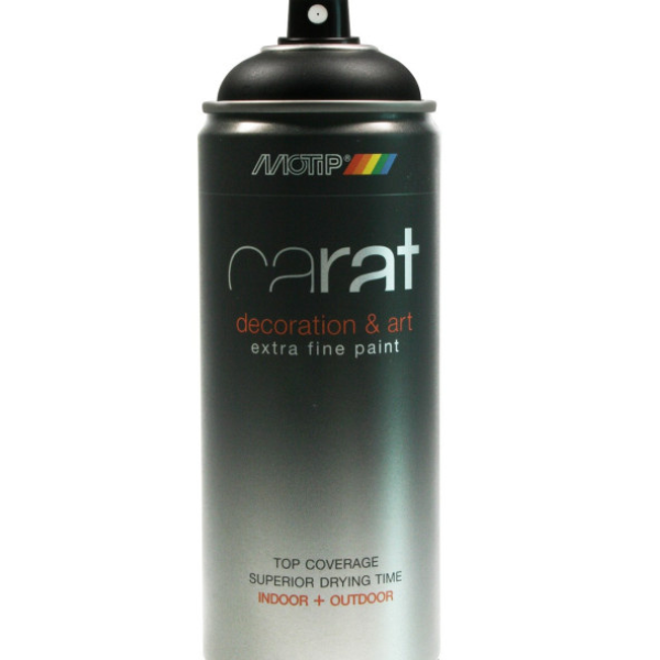 Peinture aérosol carat noir signal brillante 400ml MOTIP