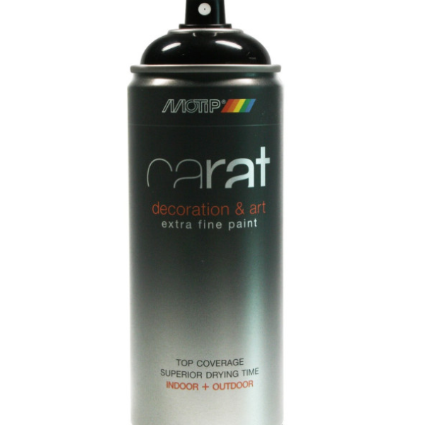 Peinture aérosol carat noir foncé brillante 400ml MOTIP