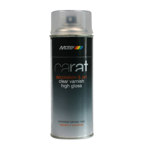 Vernis en spray carat décoration et art transparent brillant 400 ml MOTIP