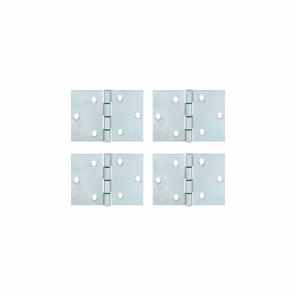 Paumelle Meuble 40X40 Mm Acier Zingué 4 Pièces