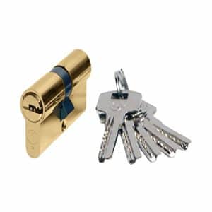 Cylindree De Serrure En Laiton 70 Mm 5 Clés