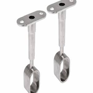Support Latéral Ovale Nickelé 2 Pièces
