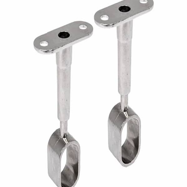 Support Latéral Ovale Nickelé 2 Pièces