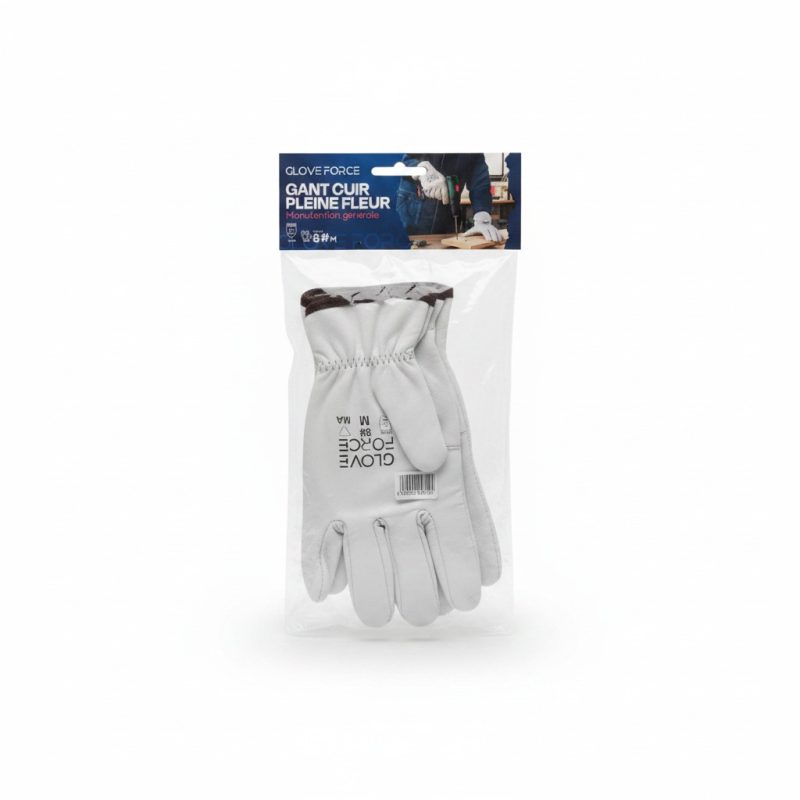 Gants Cuir Pleine Fleur Taille 8 Glove Force