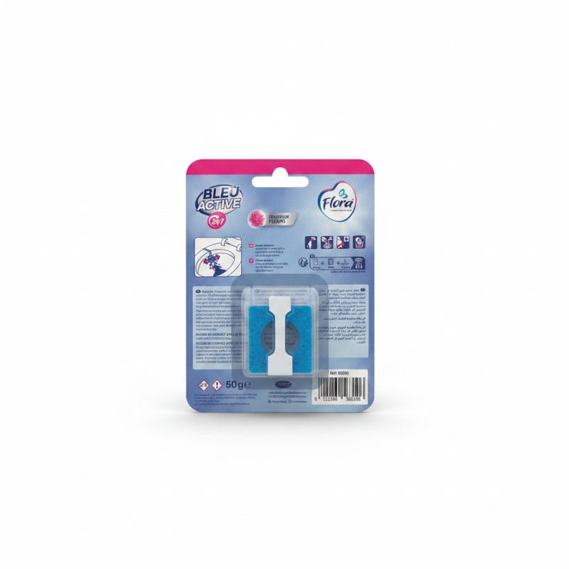 Bloc WC Eau Bleue Parfum Fleurs 50g Flora