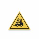 Panneau Danger Chariot Élévateur Triangulaire Adhésif W014