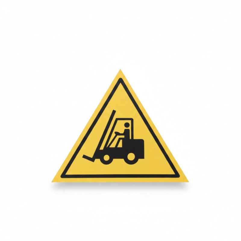 Panneau Danger Chariot Élévateur Triangulaire Adhésif W014