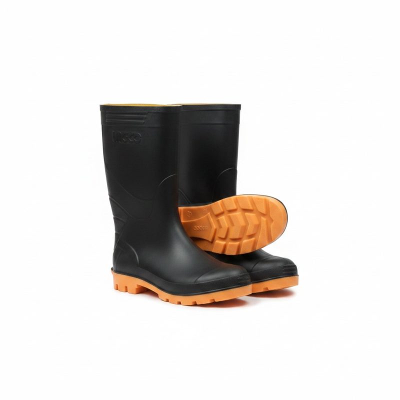 Bottes de travail PVC noires et oranges T43 INGCO