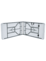 Table Pliante Rectangulaire 244X76X74 Cm Blanc Cassé – Image 2