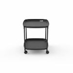 Étagère de chevet 3 niveaux PVC noir 39x39x64cm