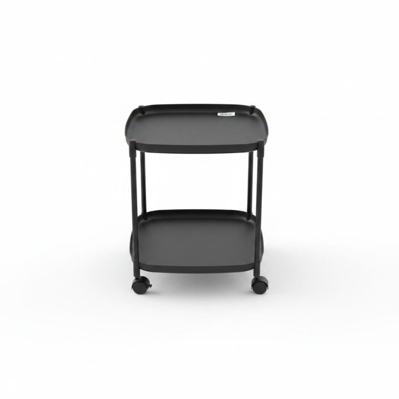 Étagère de chevet 3 niveaux PVC noir 39x39x64cm