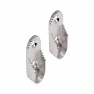 Support Latéral 144 Pour Tube Ovale Chromé 2 Pièces