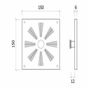 Grille De Ventilation Avec Réglage 150X150 Mm Blanche