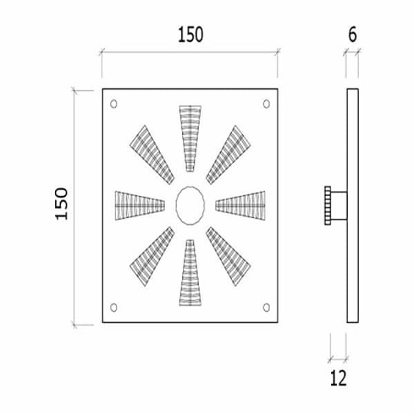 Grille De Ventilation Avec Réglage 150X150 Mm Blanche