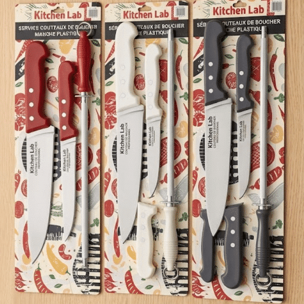 Set de 3 couteaux + fusil