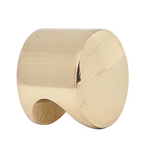 Bouton De Meuble Cylindre Laiton Brillant 19 Mm