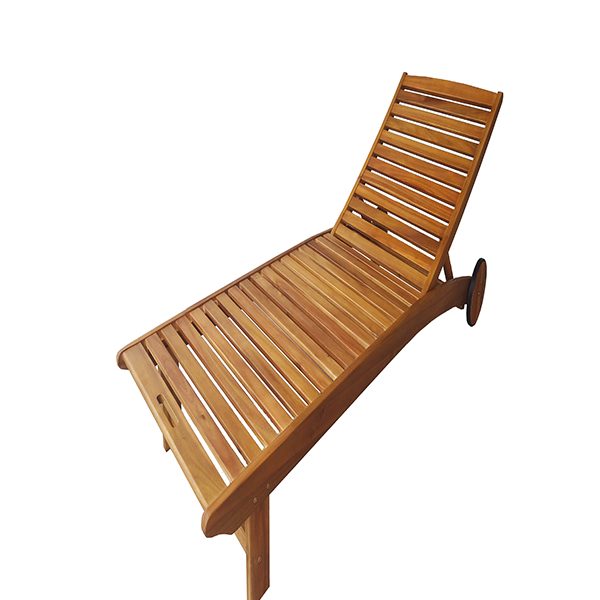 Bain de soleil bois Acacia 198x64x38 cm
