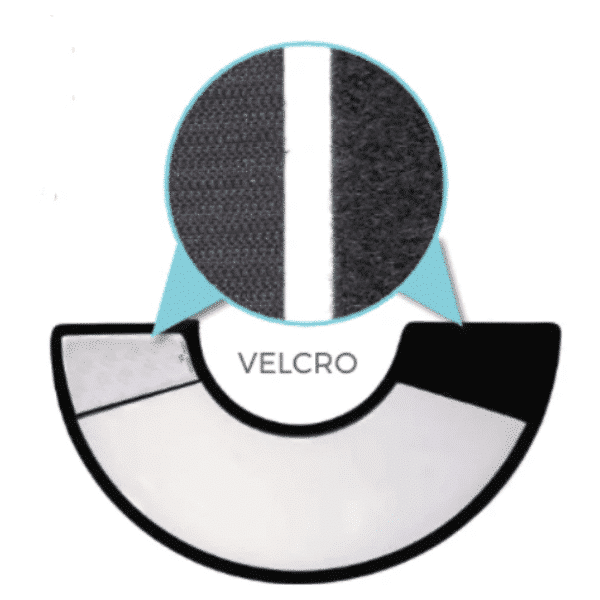 Collier chirurgical avec fermeture velcro et bordure taille M