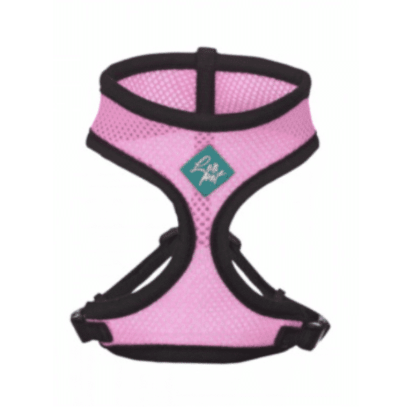 Harnais en maille pour chat rose
