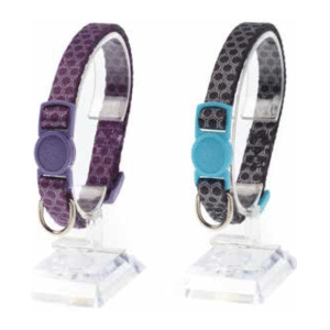 Collier pour chats  imprimé hexagone couleurs assorties